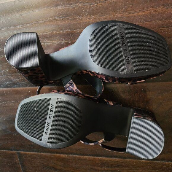 Anne Klein Zoelle High Platform Sandal Leopard Print 6.5 - Picture 4 of 5